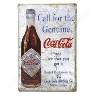 ราคา ป้ายสังกะสีวินเทจ TS12 ป้ายโค้ก Coca Cola ป้ายเป๊บซี่ Pepsi ขนาด 20x30 ซม ราคาต่อแผ่น (15220796698)