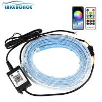 ราคา RGB LED เครื่องดูดควันรถยนต์วิ่งกลางวันริ้วสายไฟโคมไฟตกแต่งบรรยากาศรถยนต์ยืดหยุ่นด้วยการควบคุม App รีโมท DRL 180Cm 150Cm (17860766595)