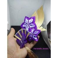 ราคา Vogue ในอนาคต Genshin Raiden Shogun Kanzashi แฮร์พีซติดผมกิ๊บติดผมคอสเพลย์แฮนด์เมดโดยเฮอร์เปลือกหอย (18939652879)