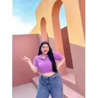 ราคา loftyshop เสื้อครอปคอปก งานสาวอวบ ไหมพรมทรงสวยเก๋ๆน่ารักๆๆๆ (17910443788)