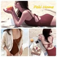 ราคา ชุดว่ายน้ำวันพีช YY38 ชุดว่ายน้ำผู้หญิงขายาว สีน้ำตาลแดง (7819725719)