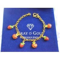 ราคา สร้อยข้อมือ สร้อยข้อมือชุบทองแท้ 100 เศษทองคำแท้ สร้อยหุ้มทอง ชุบทอง 24K ไม่ลอก ไม่ดำ (14276997464)