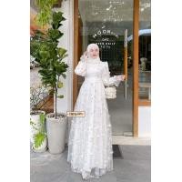 ราคา เดรสมุสลิม เดรสยาว เดรสแฟชั่น เดรสออกงาน ชุดเดรสใส่ไปงานแต่ง ชุดเดรสใส่รายอ ชุดมุสลิม ชุดอิสลาม เจ้าสาวมุสลิม ชุดนิกะห์ (20965253188)