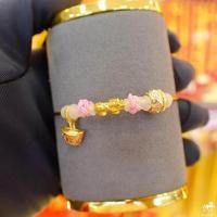 ราคา ข้อมือปี่เซียะแพนโดร่า เกลียวทองเหลือง น้ำหนักทอง 0 1 0 15 กรัม ทองคำแท้ 99 99 24K ยาว 15 18 cm ปรับได้ (7527178803)