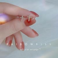 ราคา ต่างหูผีเสื้อรูปดอกไม้ขนาด17ไมล์สำหรับผู้หญิงต่างหูตุ้มหูเงินรูปดาวไม้กางเขนสีทองรูปคริสตัลเรียบง่ายเครื่องประดับอัญมณี (20985246410)