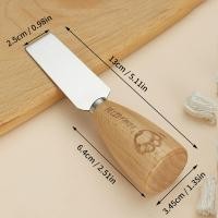 ราคา คุ้มค่าที่จะซื้อมีดทาเนยสแตนเลสพร้อมด้ามไม้ส้อมชีสไม้พายปาดเนยขนมปังที่ตักพิซซ่าในครัว (20718598159)