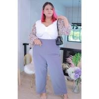 ราคา กางเกงขายาวทำงาน ผ้ายืดใส่สบาย ไม่ต้องรีด สำหรับคนอ้วน 100 โลขึ้นไป กางเกงขายาวสาวอวบ กางเกงขายาวใส่สบายสำหรับคนอ้วน ก406 ก407 (18659498306)