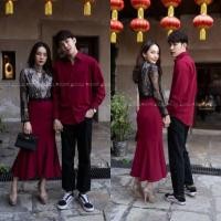 ราคา ชุดคู่ เดรสออกงานลูกไม้ กระโปรงหางปลา VSM (15956489149)