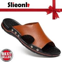 ราคา Slieonk รองเท้าแตะหนังวัวสำหรับผู้ชายรองเท้าแตะแฟชั่นสำหรับผู้ชายรองเท้าส้นเตี้ยหนังแท้2020รองเท้ากันลื่นรองเท้าแตะพื้นนิ่ม (10171960233)