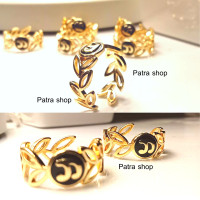 ราคา แหวนนะโม ใบมะกอก หัวนะโมลงยาสีดำ ฟรีไซต์ แหวนมงคล เครื่องประดับ สเเตนสเเท้ ชุบทอง เกรดพรีเมี่ยม พร้อมส่ง โดนน้ำ โดนครีมได้ ไม่ลอก (15327518545)