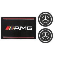 ราคา AMG Brabus Alpina แผ่นที่วางโทรศัพท์แผงหน้าปัดรถแบบไม่เสื่อกันลื่นแผ่นพีวีซีถ้วยน้ำคาร์บอนไฟเบอร์สำหรับเมอร์เซเดสเบนซ์ W212 W220 W205 W222 (20059759577)