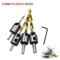 ราคา 3 10Mm ดอกสว่านเจาะชุดก้านกลมเคลือบไทเทเนียมดอกสว่าน HSS Countersink Drill เครื่องมืองานไม้น่าเบื่อพร้อม Hex L Wrench (20827392013)