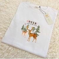 ราคา Jarika shop เสื้อยืดน้องกวาง HELLO MY DEER งานป้าย Jarika จ18 (19804139019)