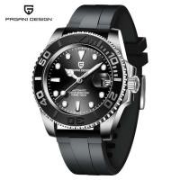 ราคา PAGANI DESIGN ผู้ชายไขลานอัตโนมัติญี่ปุ่น Seiko NH35นาฬิกากีฬา Sapphire นาฬิกากลไกสุดหรู100M โลหะกันน้ำไม่ขึ้นสนิม นาฬิกากันน้ำแบบซิลิโคนผู้ชาย (8065100856)