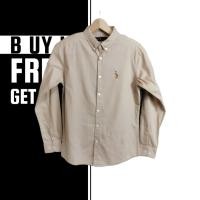 ราคา SHIRT Ralph Laurens Sophisticate Shirt Plain Gray Long Sleeve Shirt Size S 3XL Ready Stock (20550433902)