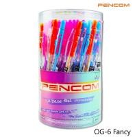 ราคา ปากกาหมึกน้ำมันแบบกด สีน้ำเงิน Pencom OG06 ปากกาหมึกน้ำมันแบบกดแฟนซีใส Clear Pen ขนาดหัวปากกา 0 5 mm (17439739470)