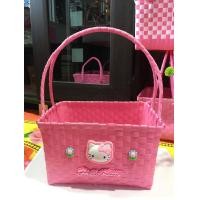 ราคา กระเป๋าตะกร้าสานพลาสติกลายคิตตี้ขนาด 8 12 6 5 นิ้ว (19534306291)
