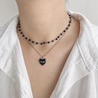 ราคา สร้อยคอ2ชั้นลูกปัดสีดำ (18790439226)