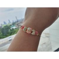 ราคา กำไลข้อมือแมวนำโชคสีชมพู (21106306759)