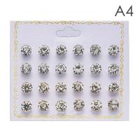 ราคา ต่างหูต่างหูวงกลมเพทายคริสตัลผสม JZ 12คู่ เซ็ตผู้หญิงหญิงสาวเครื่องประดับหู (18400655833)