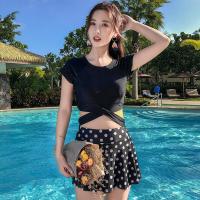 ราคา ชุดว่ายน้ำทูพีช สไตล์ย้อนยุคฝรั่งเศษ เสื้อ กระโปรง ชุดว่ายน้ำทูพีชลายจุดเเฟชั่น (18973776609)