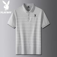 ราคา PLAYBOY เสื้อยืดแขนสั้นคอปกผู้ชายเสื้อยืดแขนสั้นคอปกเสื้อโปโลเทรนด์เกาหลีสำหรับฤดูร้อน (18316601597)