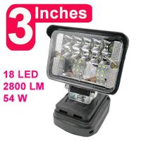 ราคา ไฟฉาย LED กลางแจ้งไฟสปอตไลท์สำหรับ Makita 14 4 18โวลต์ BL1430 BL1830 USB แสงกลางแจ้งกับสหรัฐอเมริกา USB (14565084348)