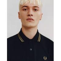 ราคา FRED PERRY อังกฤษแท้22 Perry FP Grain ยอดนิยมแฟชั่นผู้ชายผ้าฝ้ายเสื้อ Lapel เสื้อโปโลแขนสั้นเสื้อยืดสีดำ (16783248862)