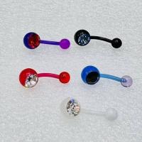 ราคา จิวสะดือ ซิลิโคน ประดับคริสตัลแท้ เหมาะกับคนแพ้ง่าย น้ำหนักเบา สวม จิวสะดือพลาสติก จิวสะดือ จิวใส่สะดือ เครื่องประดับร่างกาย (16439954196)