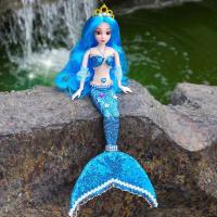 ราคา ตุ๊กตา Barbie ของเล่นสำหรับเด็กผู้หญิงชุดนางเงือกของเล่นเจ้าหญิงเงือกของขวัญวันเกิดเด็กตุ๊กตาทำมือขนาด42ซม (18481242557)