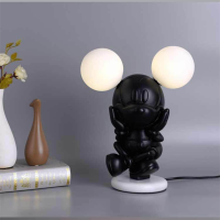 ราคา LRF LED มิกกี้โคมไฟสำหรับโคมไฟติดผนังข้างเตียงการศึกษาการอ่านแสงตกแต่งภายในห้องนั่งเล่นห้องนอนตกแต่งสีชมพูสีดำโคมไฟ (16377268232)