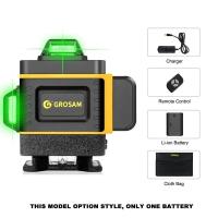 ราคา Grosam เลเซอร์สีเขียว16เส้น360เส้นตัดขวางแนวนอนและแนวตั้ง4D อัตโนมัติปรับระดับได้ทั้งภายในและภายนอกอาคาร (21171077866)