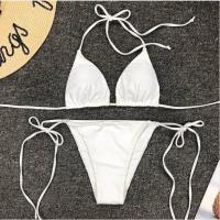 ราคา ชุดบิกินี่ ทูพีช สายฝอ แบบผูกด้านข้าง เซต2ชิ้น พร้อมส่ง (19621424105)