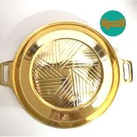 ราคา กระทะย่างเกาหลีทองเหลือง ทรงบาร์บีคิว พลาซ่า ขนาด 28 เซนติเมตร กระทะย่างเกาหลีทองเหลือง หมูกระทะ เนื้อกระทะ เนื้อย่าง (20132645616)