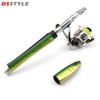 ราคา DSstyles เบ็ดตกปลาปากกาตกปลาขนาด55 1นิ้วชุดการเดินทางเบ็ดตกปลาเบ็ดตกปลาพกพาขนาดเล็กชุดคอมโบรอกสปินนิ่งเบ็ดตกปลากล้องส่องทางไกล (19959552445)
