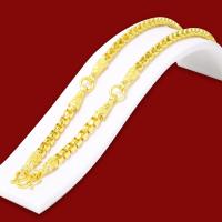 ราคา สร้อยคอหุ้มทอง ไม่ลอกไม่ดำ หนัก3บาท ลายบล็อค 3ห่วง ยาว24นิ้ว ทองเคลือบแก้ว สร้อยคอทองปลอม เหมือนจริงที่สุด สร้อยคอทอง ทองโคลนนิ่ง (17447643788)