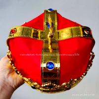 ราคา 1 อัน มงกุฎพระราชา สีแดง มงกุฎเจ้าชาย มงกุฎราชาใหญ่ มงกุฎปัจฉิม มงกุฎรับปริญญา มงกุฎ cosplay prop king 3D crown m24 (19508142339)