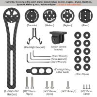 ราคา ผู้ถือคอมพิวเตอร์คาร์บอนจักรยานนาฬิกาจับเวลาคอมพิวเตอร์ Speedometer Mount สำหรับ Garmin Cateye Bryton Gopro ที่วางไฟ (21170840689)