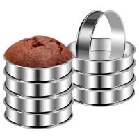 ราคา 8 Pcs 4 1 Inch Muffin Tart Rings Double Tart Ring Stainless Steel Round Ring Mold for Home Cooking (20566322840)