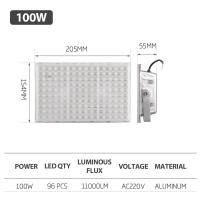ราคา LED Floodlight spotlight outdoor lighting Aluminum IP66 AC220V Waterproof 50W100W200W LED Flood Light for Garden Street Porch (11857264996)