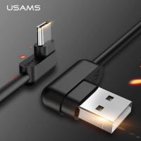 ราคา USAMS สายชาร์จโทรศัพท์ Type C Data Cable L Bending USB C Charge Cables for Samsung Xiaomi Data Sync USB Phone Cable Fast Charging Cable type c (996044896)
