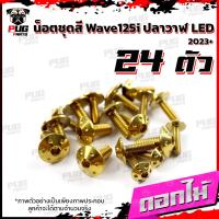 ราคา น็อตชุดสีเวฟ125i ปลาวาฬ LED 2023 1ชุด 24 น๊อตชุดสีWave125i ปลาวาฬLED น็อตเฟรมเวฟ125i น็อตเวฟ125i ปลาวาฬ2023 น็อตสแตนเลส (17059755772)