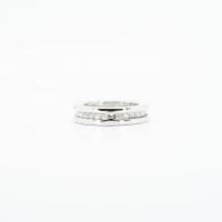 ราคา แหวน Bvlgari B zero1 1band with Pave Diamond Eternity ring 18K White Gold Size 45 Used vrbvim 2558 (20303709079)