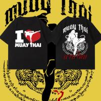 ราคา เสื้อยืดแขนสั้น ผ้าฝ้าย 100 พิมพ์ลายมวยไทย แฟชั่นฤดูร้อน สําหรับผู้ชาย และผู้หญิง (20759844134)