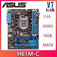 ราคา เมนบอร์ด H61M K ASUS LGA 1155เมนบอร์ด DDR3รองรับเมนบอร์ด I3 I5 I7 H61m ซีพียูมาเธอร์บอร์ด H61เดสก์ท็อป (19875482016)