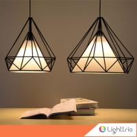 ราคา Lighttrio โคมไฟแขวนเพดาน Hanging lamp ไฟติดเพดาน ไฟห้อย รุ่น HL DIAMOND 38 สีดำ ไม่รวมหลอดไฟ (104153649)