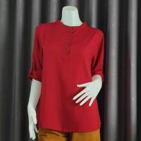 ราคา เสื้อสาวอวบ คอจีนกลม อก 46 ผ้าสปัน ใส่สบาย ไม่ร้อน (18301949651)