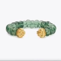 ราคา Tory Burch กำไลข้อมือยางเรซินเคลือบทองเหลืองทองสีเขียวแบบใหม่ high quality (17196604815)