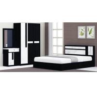 ราคา Raminthra Furniture ชุดห้องนอน 5ฟุต สวอน สีโอ๊คลายหิน เตียง5ฟุต ตู้เสื้อผ้า โต๊ะแป้ง Bedroom Set (999952053)