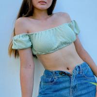ราคา Strapless shirt เกาะอกเปิดไหล่แขนเจ้าหญิง (19193503668)